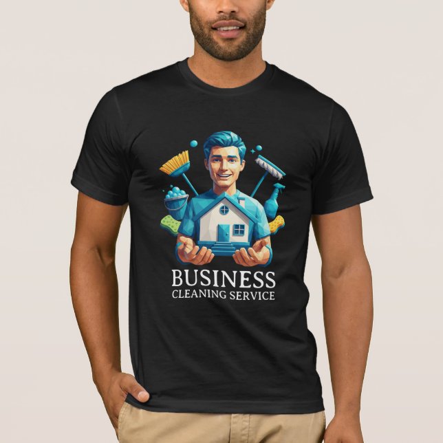 T-shirt Modern House Cleaning Maid Service Housekeeping (Devant)