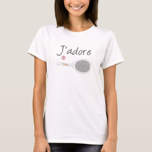 T-shirt Modern J'adore I Love Tennis
