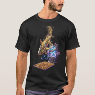 T-shirt Modern Minimalist Luxury Cyber Shark - Neon Aesthe