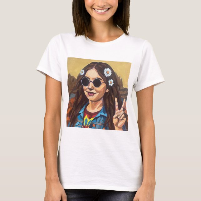 T-shirt Modern Mona Lisa Painting - da Vinci Inspired Art (Devant)