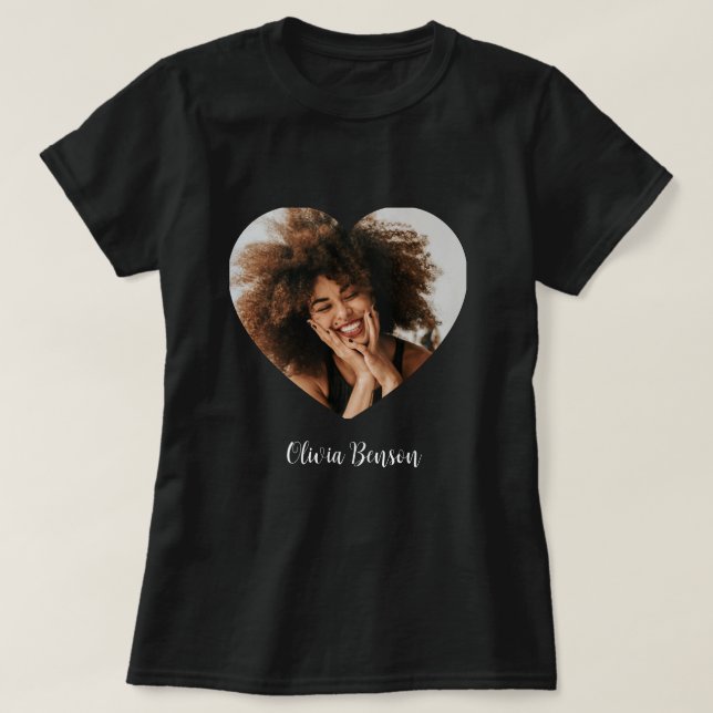 T-shirt Modern Personalized Photo and Name Create your own (Design devant)