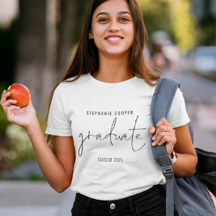 T-shirt Modern Script Graduate Name 2024 Graduation