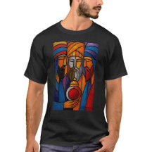 Modern Stained Glass Three Wise Men