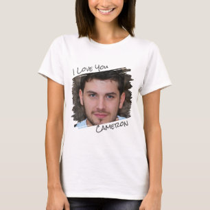 T-shirt Modern Street Art Ajouter Photo I Love You Girlfri