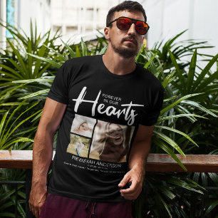 T-shirt Moderne À jamais dans nos cœurs Funérailles