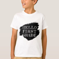 Moderne Bonjour Enfants de première année Noir et