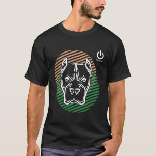 T-shirt Moderne Bulldog Head Vert Beige Fitness Gym Traini
