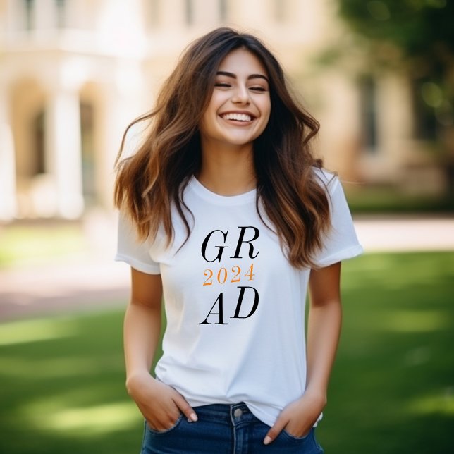 T-shirt Moderne Design Lycée Lycée Lycée Graduation (Modern Grad Class Of 2024 Senior Graduation T-Shirt)