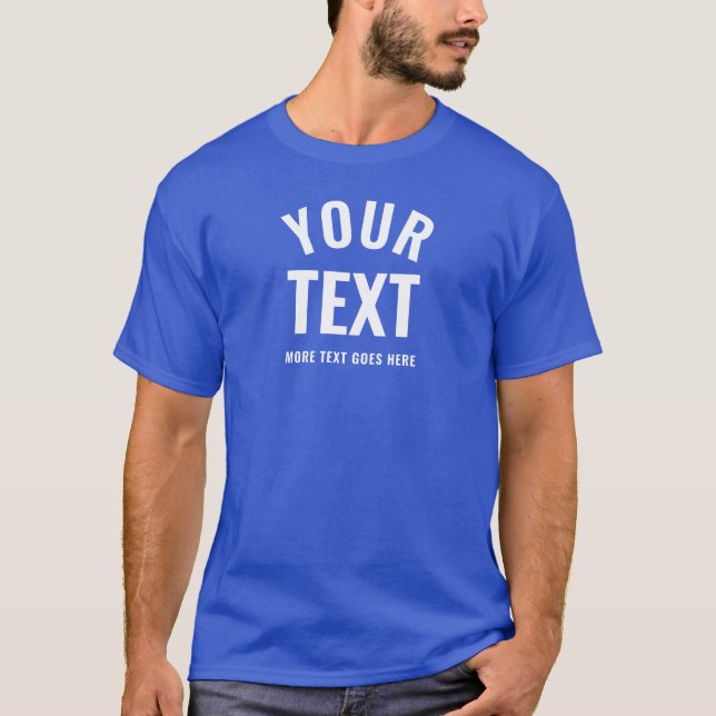 T-shirt Moderne élégant Deep Royal Blue Best Modèle Mens (Devant)