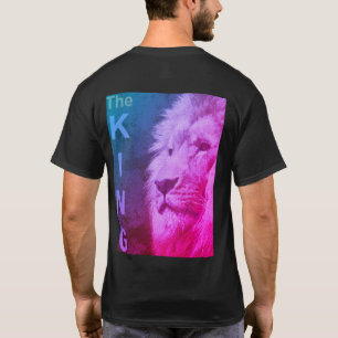 T-shirt Moderne Élégant Retour Imprimer Pop Art Lion Head