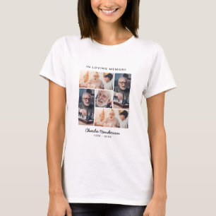T-shirt Moderne En souvenir 5-Photo Funérailles