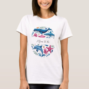 T-shirt Moderne et élégant aquarelle Animaux de mer