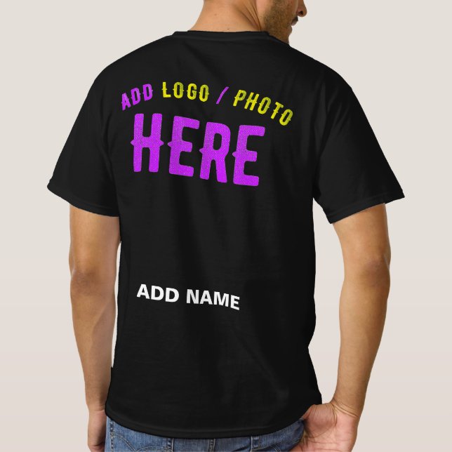 T-SHIRT MODERNE ET MODERNE PERSONNALISABLE NOIR VÉRIFIÉ (Dos)