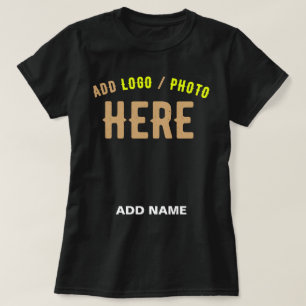 T-SHIRT MODERNE ET MODERNE PERSONNALISABLE NOIR VÉRIFIÉ