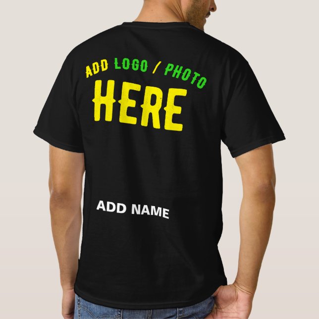 T-SHIRT MODERNE ET MODERNE PERSONNALISABLE NOIR VÉRIFIÉ (Dos)