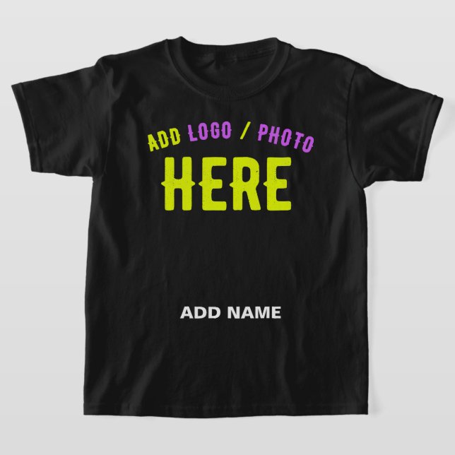 T-SHIRT MODERNE ET MODERNE PERSONNALISABLE NOIR VÉRIFIÉ (Poser)