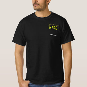 T-SHIRT MODERNE ET MODERNE PERSONNALISABLE NOIR VÉRIFIÉ