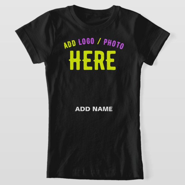 T-Shirt MODERNE ET MODERNE PERSONNALISABLE NOIR VÉRIFIÉ (Poser)