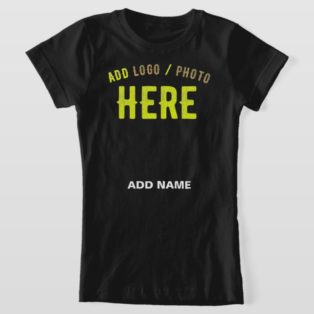 T-Shirt MODERNE ET MODERNE PERSONNALISABLE NOIR VÉRIFIÉ (Poser)
