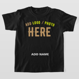 T-SHIRT MODERNE ET MODERNE PERSONNALISABLE NOIR VÉRIFIÉ
