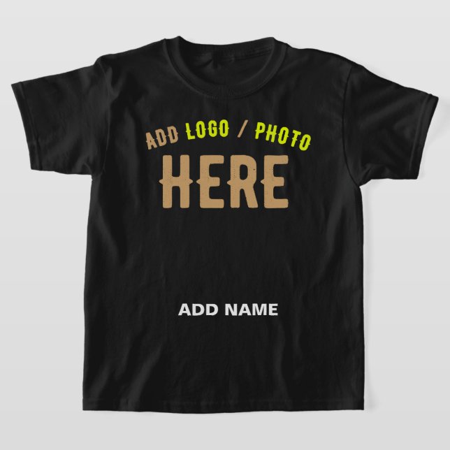 T-SHIRT MODERNE ET MODERNE PERSONNALISABLE NOIR VÉRIFIÉ (Poser)