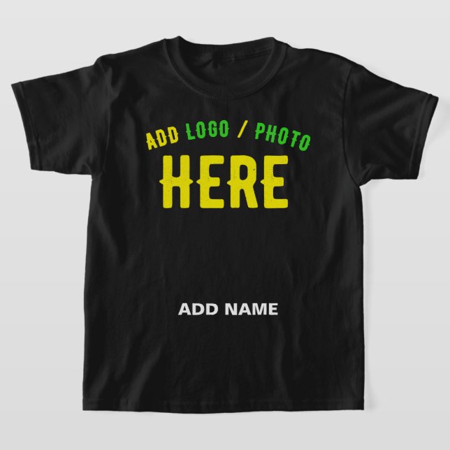 T-SHIRT MODERNE ET MODERNE PERSONNALISABLE NOIR VÉRIFIÉ (Poser)