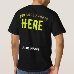T-SHIRT MODERNE ET MODERNE PERSONNALISABLE NOIR VÉRIFIÉ