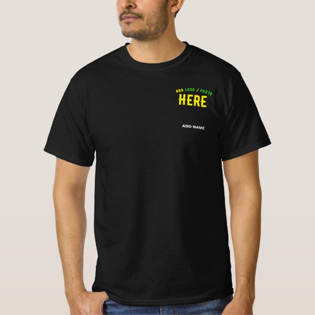 T-SHIRT MODERNE ET MODERNE PERSONNALISABLE NOIR VÉRIFIÉ (Devant)