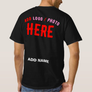T-SHIRT MODERNE ET MODERNE PERSONNALISABLE NOIR VÉRIFIÉ