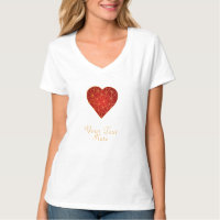 moderne et tendance or rouge coeur géométrique amo