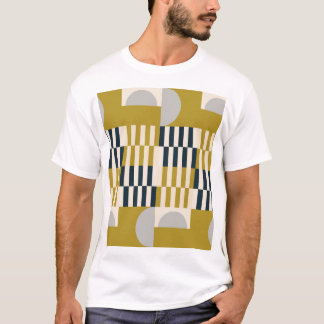 T-shirt Moderne géométrique, rétro motif scandinave