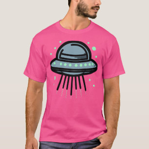 T-shirt Moderne Gris Ufo - Design Pour Les Amateurs Aliens