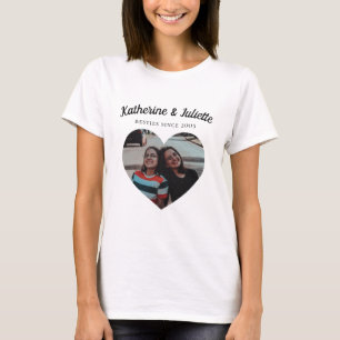 T-shirt Moderne Meilleur Ami Cute Photo Amitié Keepsaké