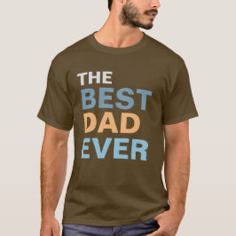 T-shirt Moderne Meilleur Papa Jamais Audacieux Orange Bleu