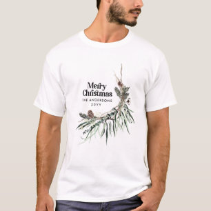 T-shirt Moderne minimaliste élégant aquarelle botanique ru