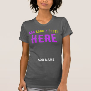 T-SHIRT MODERNE MODERNE PERSONNALISABLE GRAY VÉRIFIÉ