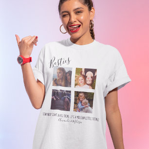 T-shirt Moderne Personnalisé Meilleures amies 4 Phot