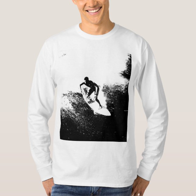 T-shirt Moderne Pop Art Elégant Surfer Modèle tendance (Devant)