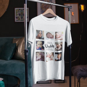 T-Shirt Moderne   Première Fête des Pères   Collag