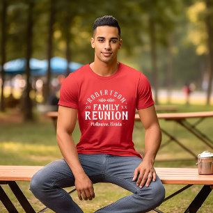 T-shirt Moderne Rustique Personnalisé Famille Tee de Réuni