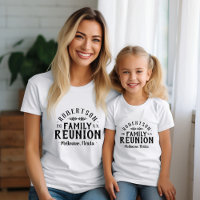 Moderne Rustique Personnalisé Famille Tee de Réuni