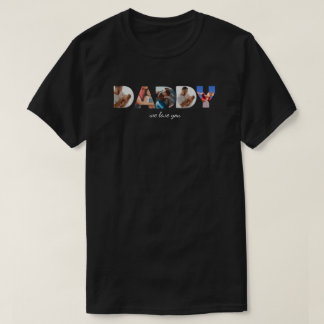 T-shirt Moderne Simple Collage de Photos Personnalisé avec