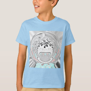 T-shirt Moderne Urban Ash Gris Flora Abstrait Motif Art