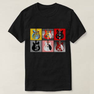 T-shirt Modes de pop art de Brit Guitare électrique de Mod