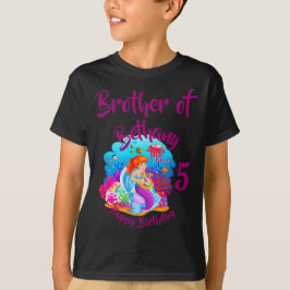 T-shirt Modifier le nom d'âge Mermaid Anniversaire Fête Pe