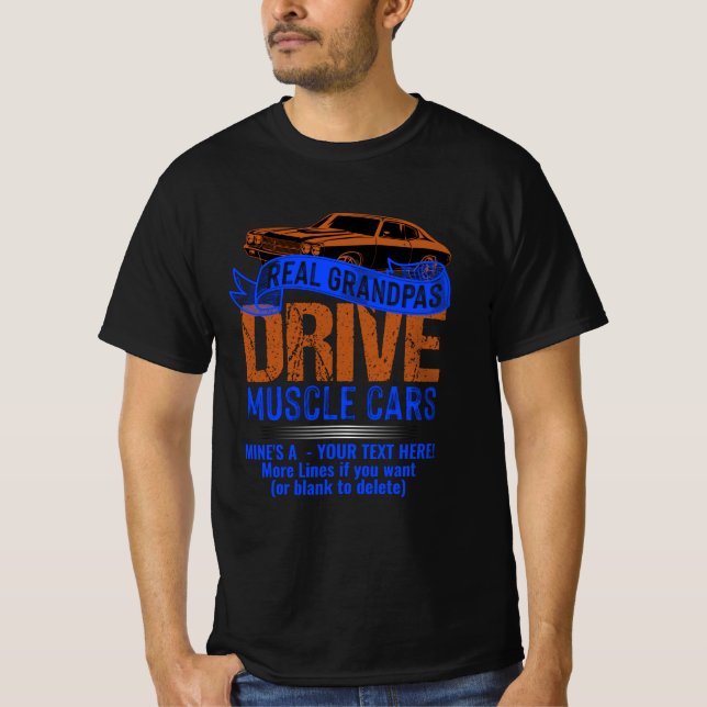 T-shirt Modifier le texte, les grands-papes réels conduire (Devant)