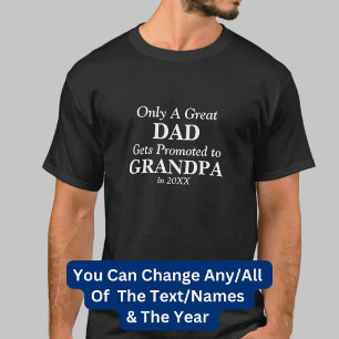 T-shirt Modifier n'importe quel texte DAD promu à grand-p