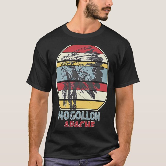 T-shirt MOGOLLON APACHE Tribu Native Mexicaine Indian Retr (Devant)