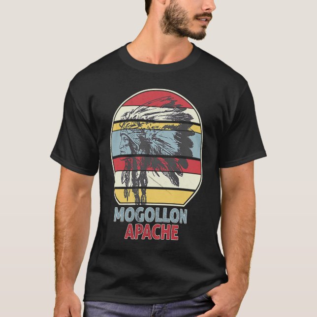 T-shirt MOGOLLON APACHE Tribu Native Mexicaine Indian Retr (Devant)