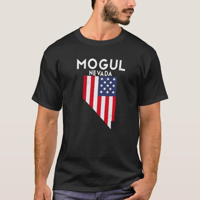 T-shirt Mogul Nevada USA State America Travel Nevadan (Devant)